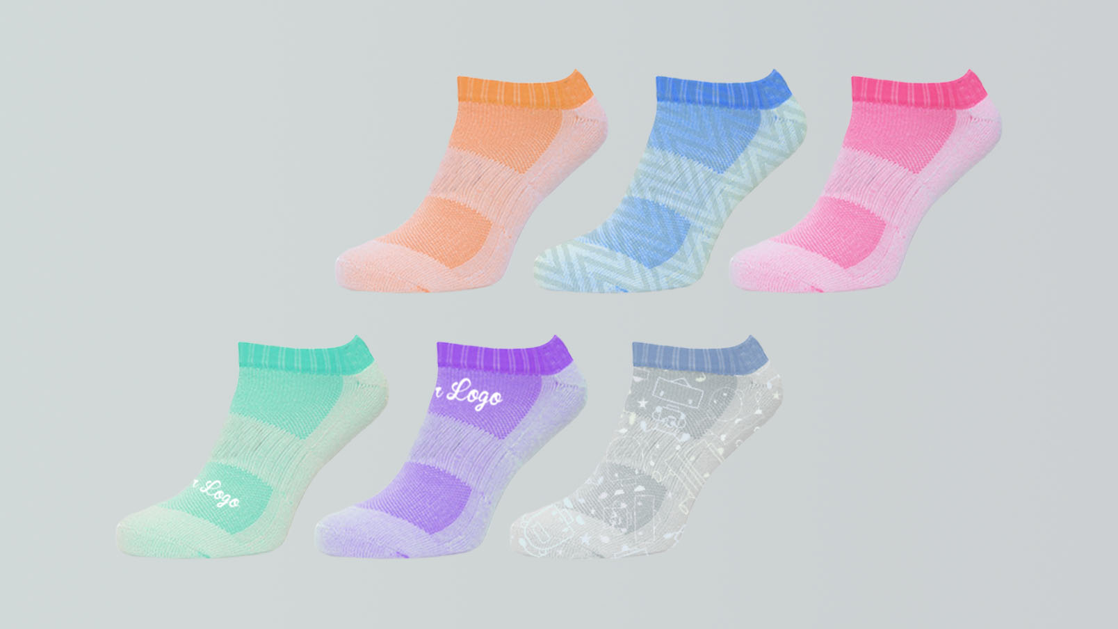 CLIFTON Wave Custom Ankle Socks